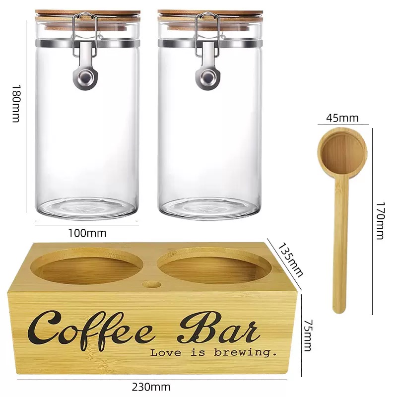 Coffee Tea And Bean - Barattoli per caffè Confezione da 2