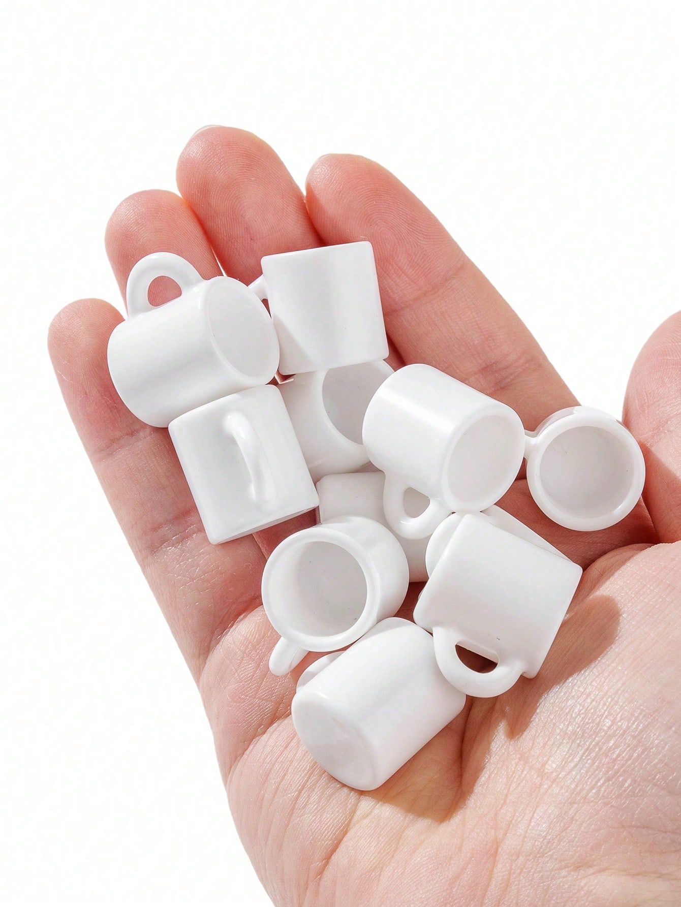 Coffee Tea Mugs - 10 tazze bianche in miniatura per