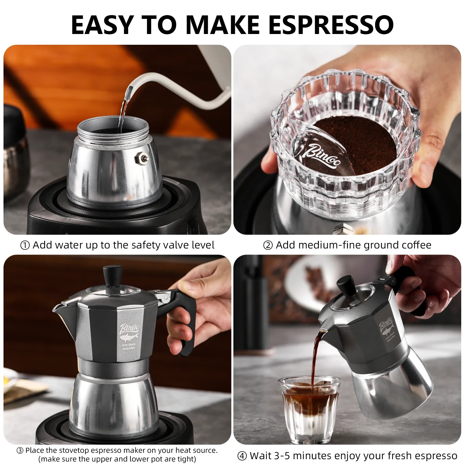 Bincoo Caffettiera Moka a Dopp - Coffee Tea Mugs recensione e prezzo