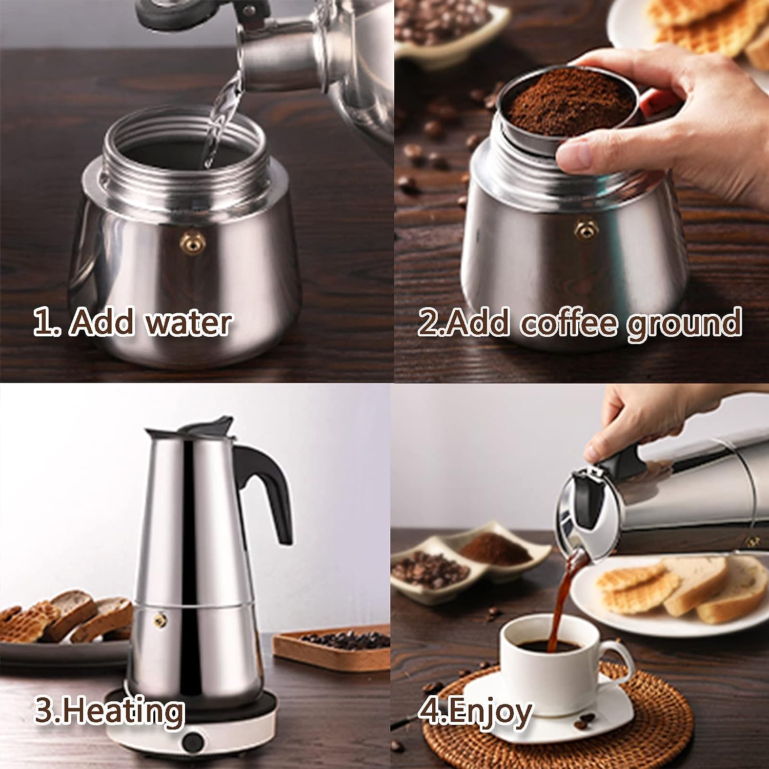 4/6/9 tazze Moka Pot Caffe Mac - Coffee Tea Mugs recensione e prezzo